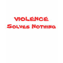 VIOLENCE Solves Nothing t-shirts by gailga VIOLENCE Solves Nothing t-shirts