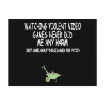 Violent video game postcard