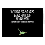 Violent video gamer cards