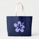 violet aloha flower canvas bags