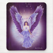 Violet Amethyst Angel Mousepad