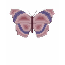 Violet and Mauve Butterfly Cross Stitch t-shirts by ingasi Violet and Mauve Butterfly Cross Stitch t-shirts