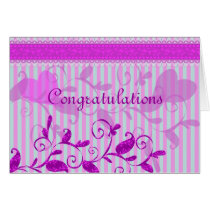 Violet and Teal Customizable Card by pooja1008 Violet and Teal Customizable Card