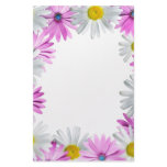 Violet and White Flower Stationery