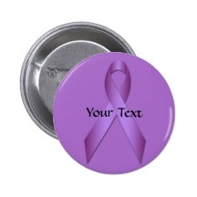 Violet Awareness Ribbon Button Template