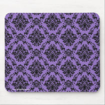 Violet Baroque Gothic Victorian Pattern Mousepad