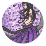Violet Belly Dancer Round Sticker