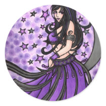 Violet Belly Dancer stickers by LacyChenault Violet Belly Dancer stickers