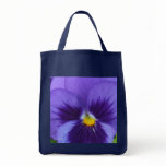 Violet Blue Pansy Canvas Bags