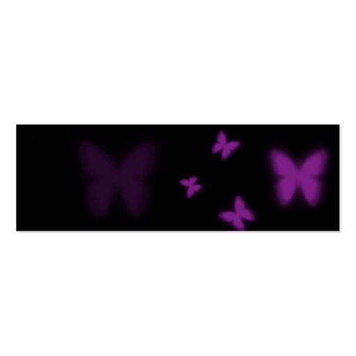 Violet Butterfly Business Card Templates (back side)