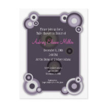 Violet Circle Baby Shower Invitation Postcard