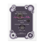 Violet Circle Baby Shower Invitation Postcard