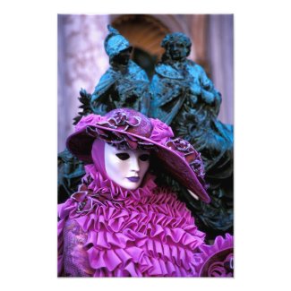 Violet Costume at the Carnival of Venice Photo Print