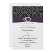 Purple wedding invites by mgdezigns