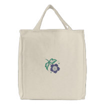 Violet Embroidered Tote Bag embroidered bags