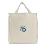 Violet Embroidered Tote Bag