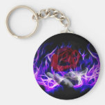 Violet flame rose and Gods hand Keychains