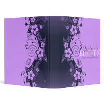 Violet Floral Recipe Binder