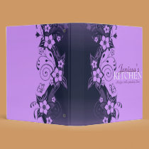 Violet Floral Recipe Binder binders