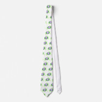 Violet flower sea turtle tie