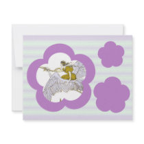 Violet Flowers &amp; Stripes Announcements