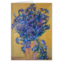 Violet flowers card