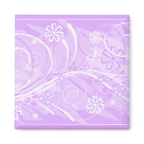 violet flowers magnets