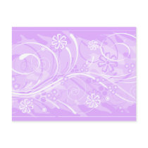 violet flowers postcards