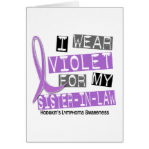 Violet For My Sister-In-Law 37 Hodgkin’s Lymphoma Greeting Cards