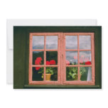 Violet Geraniums In The Window Of A Traditional Ho Personalized Invitation