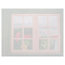 Violet Geraniums In The Window Of A Traditional Ho Letterhead Design