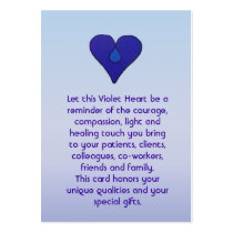 Violet Heart - Caregivers Card business cards
