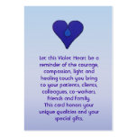 Violet Heart - Caregivers Card Business Card Template