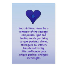 Violet Heart - Caregivers Card Business Card Template