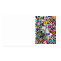 Violet in Butterflies – White Westie Business Cards