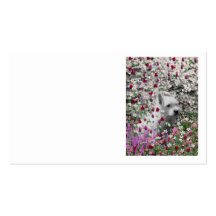 Violet in Flowers – White Westie Dog Business Card Template