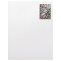 Violet in Flowers – White Westie in Blossoms Customized Letterhead