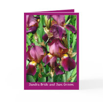 Violet Iris wedding Card