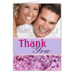 Violet lilac thank you photo card