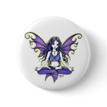 "Violet Lotus" Yoga Chic Pinback Button