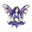 "Violet Lotus" Yoga Faery Poster posters by mykajelina "Violet Lotus" Yoga Faery Poster posters