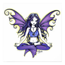 "Violet Lotus" Yoga Faery Poster posters