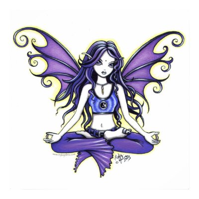 "Violet Lotus" Yoga Faery Poster by mykajelina