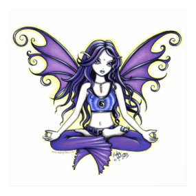 violet yoga faery poster