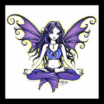"Violet Lotus" Yoga Faery Poster