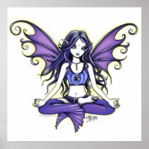"Violet Lotus" Yoga Faery Poster