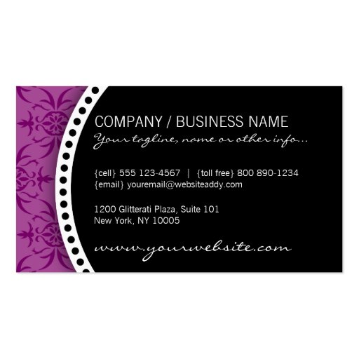 Violet Orlee Business Card (back side)