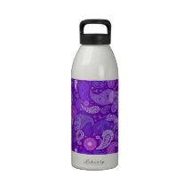 Violet paisley drinking bottles