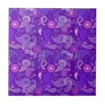Violet paisley tiles