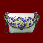 Violet Pansy Flowers Rickshaw Messenger Bag messenger bags